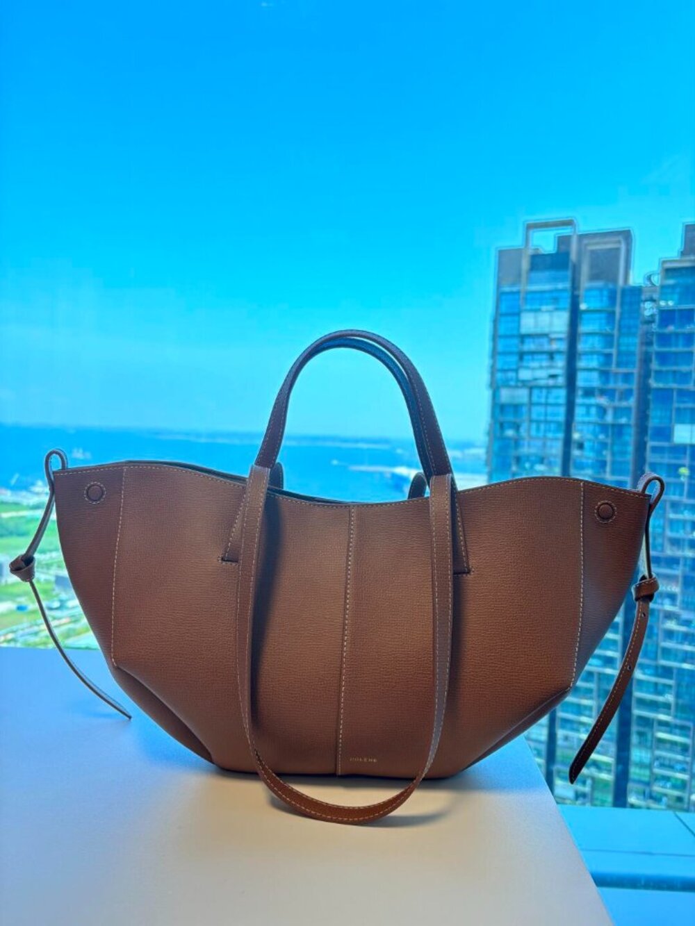 Polène Paris Cyme Mini EDITION TEXTURED Brown